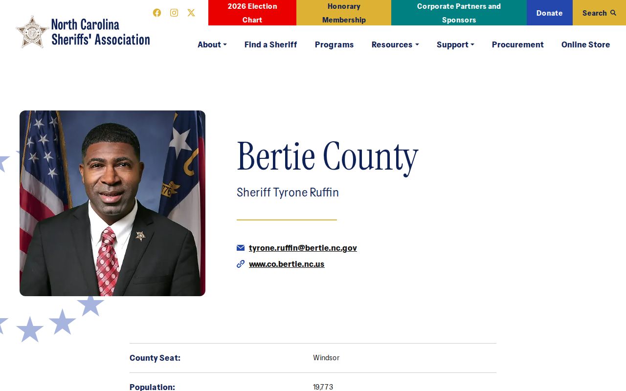 Bertie County arrest history sheriff contact information