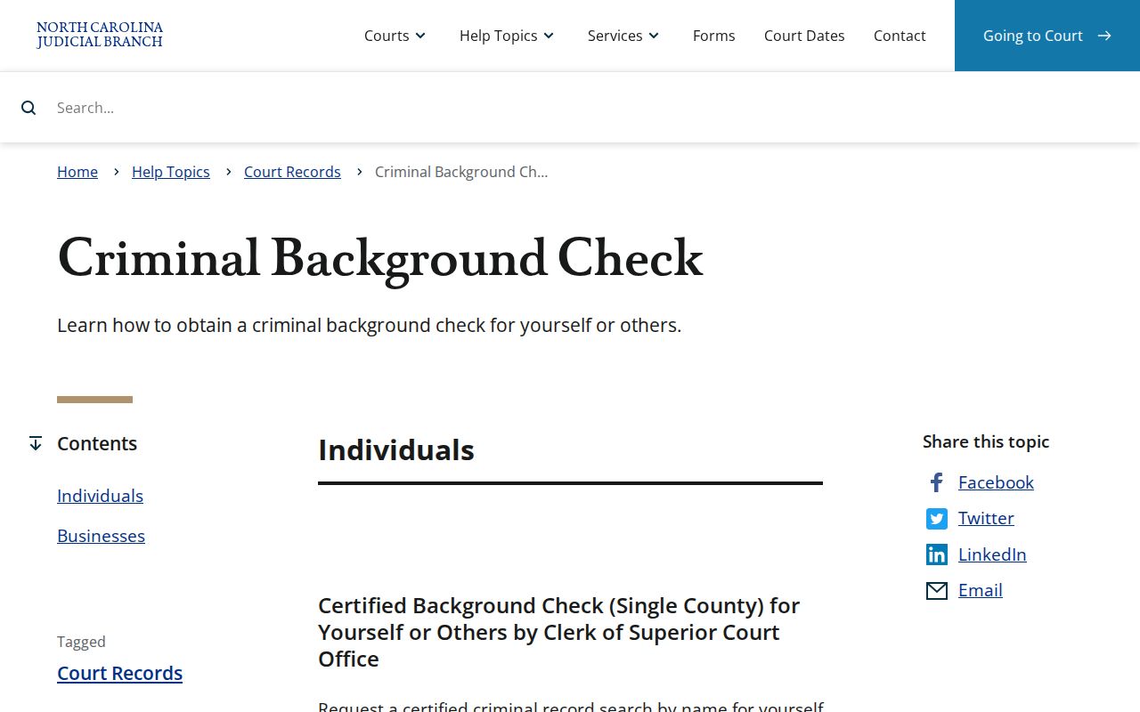 Bertie County criminal records clerk search options